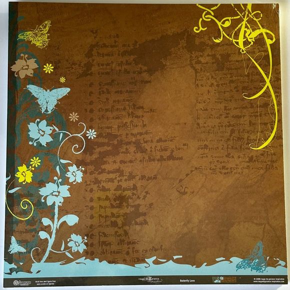 SANDYLION Rouge de Garance "Butterfly Love" - DS 12x12 Scrapbook Paper -… - Picture 2 of 9